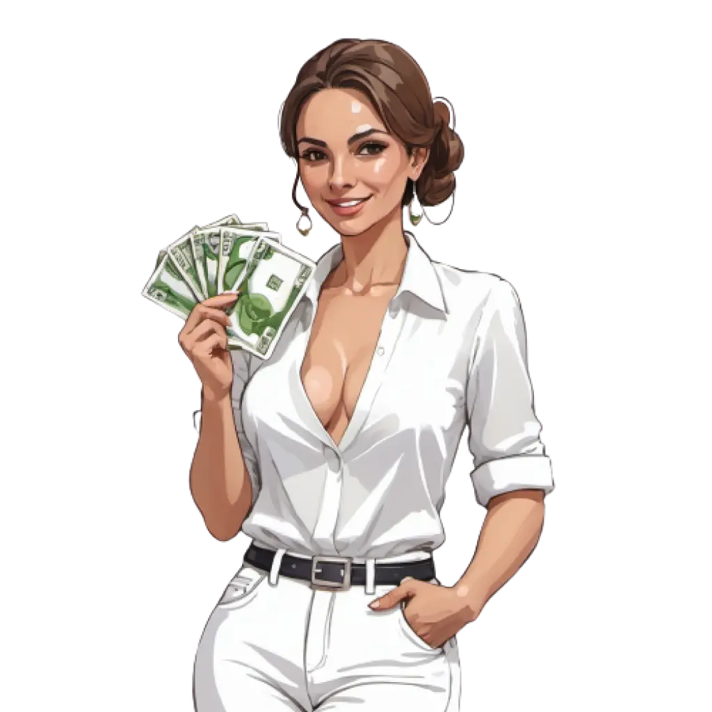 woman with money playing in abc bets
